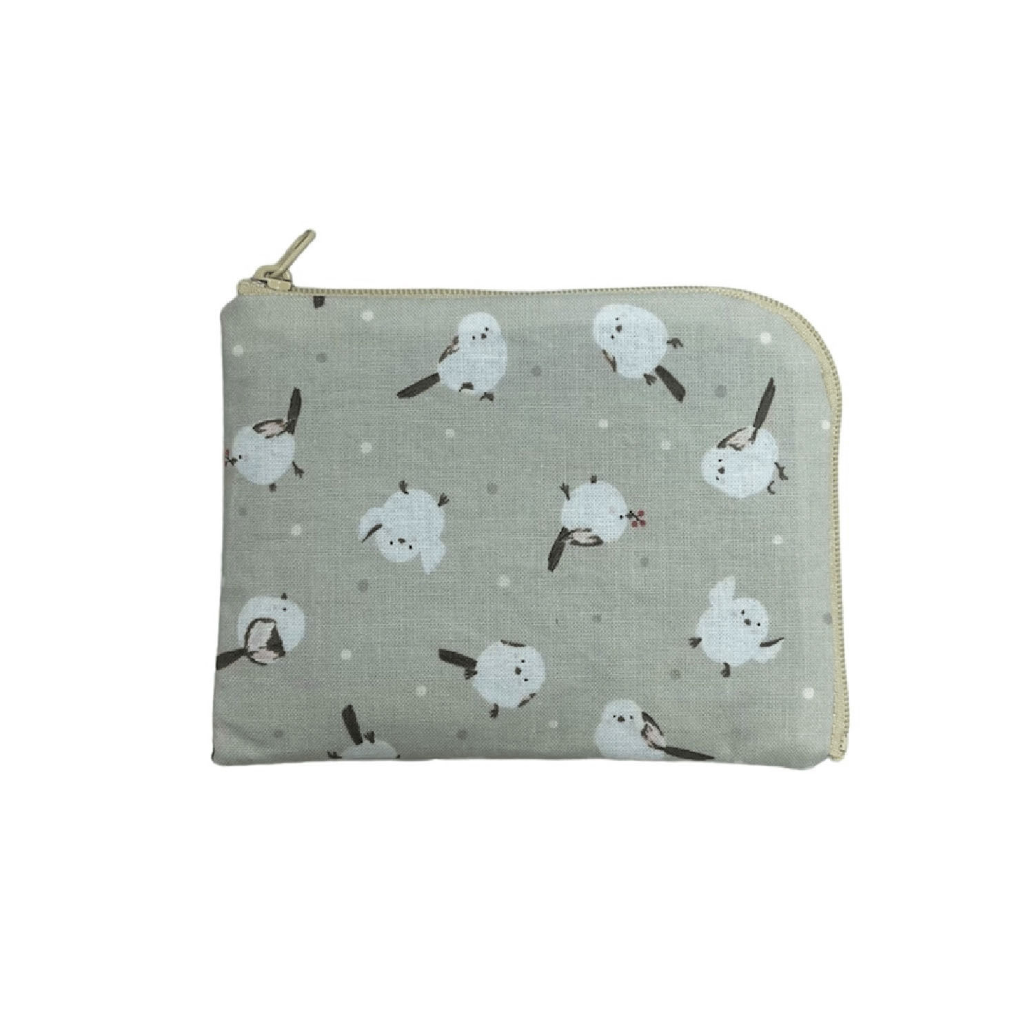 シマエナガL字型カードポーチ