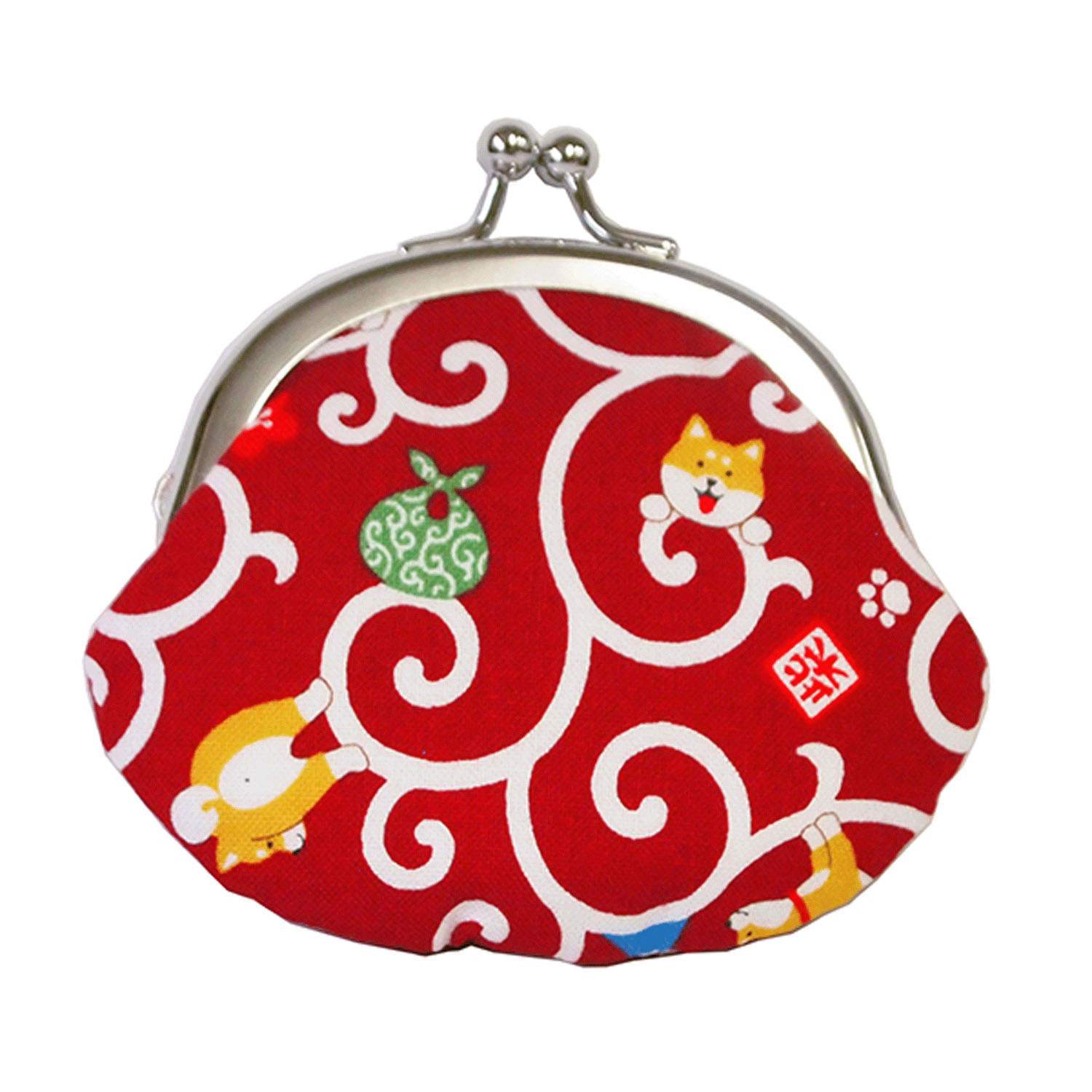 縁起屋 柴犬唐草 2．6寸がま口 - 画像2