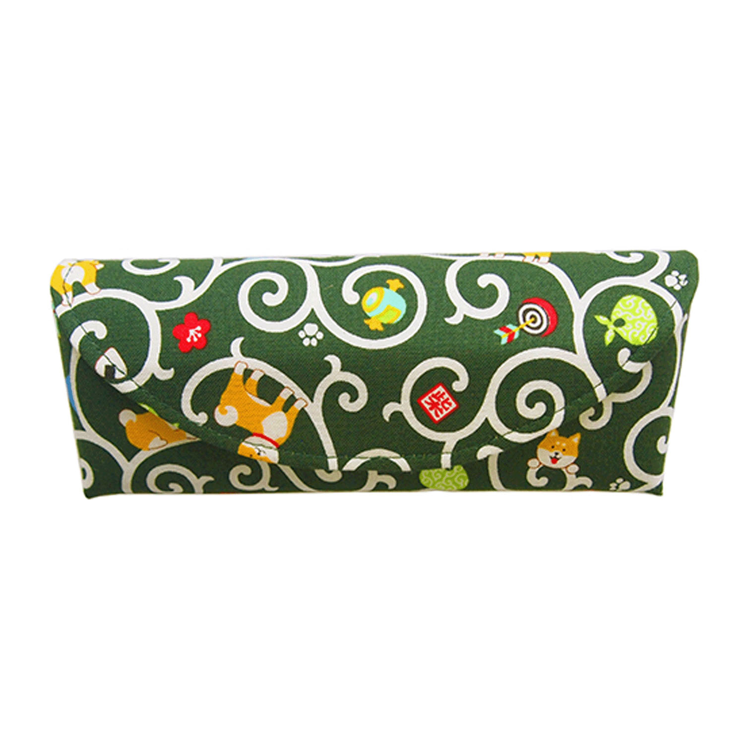 縁起屋 柴犬唐草 眼鏡ケース （スリム） - 画像3