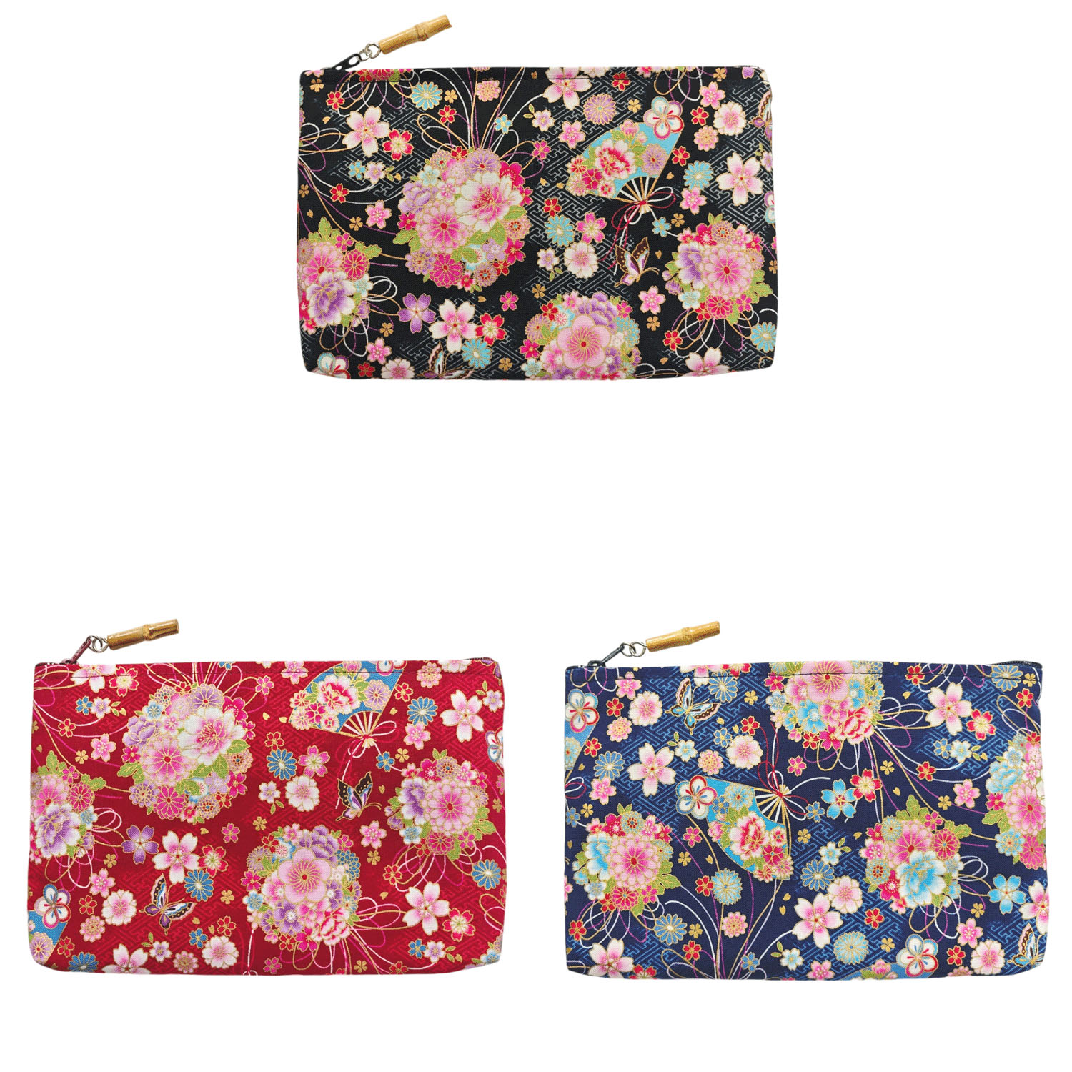 華ざくら 竹玉付角平ポーチ