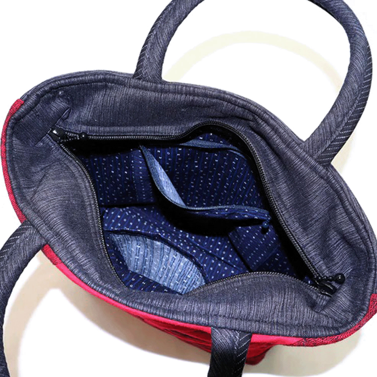 久留米絣 儀右ヱ門 トートバッグ ローズガーデン - 画像5