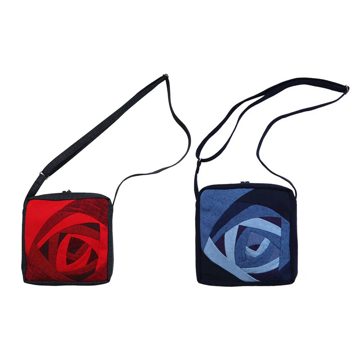 久留米絣 儀右ヱ紋 ポシェットローズガーデン