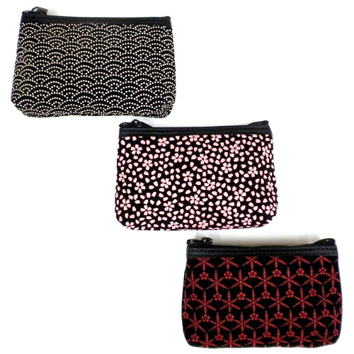 【柄アソート】印伝調 カード ポーチ - 画像1