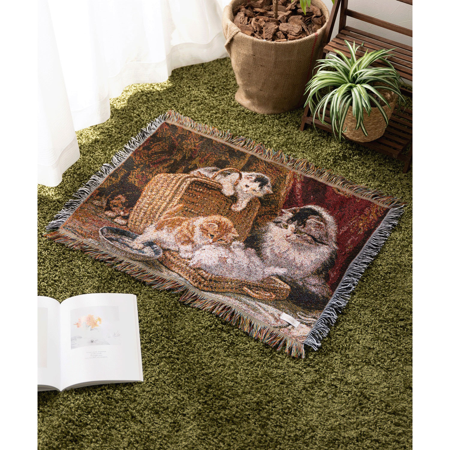 ジャガード織ラグマット 猫【02番次回未定】 - 画像6