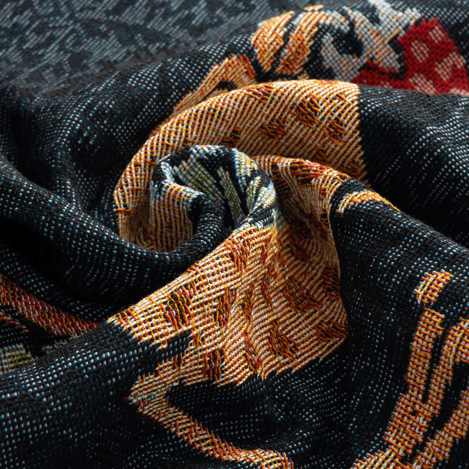 ジャガード織スローケット 鳥 - 画像9