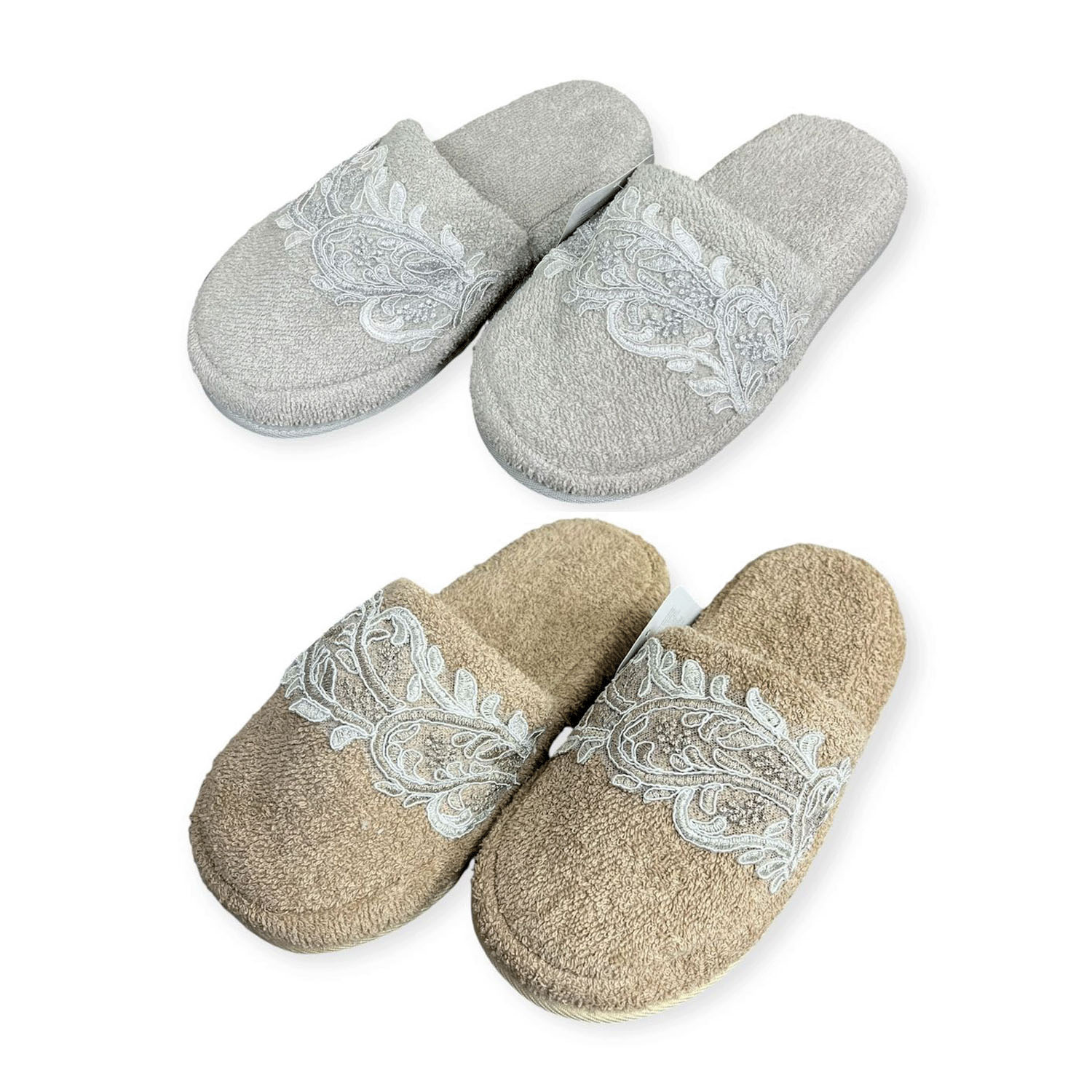 レース付タオルスリッパ ペーズリー【12番メーカー終了】