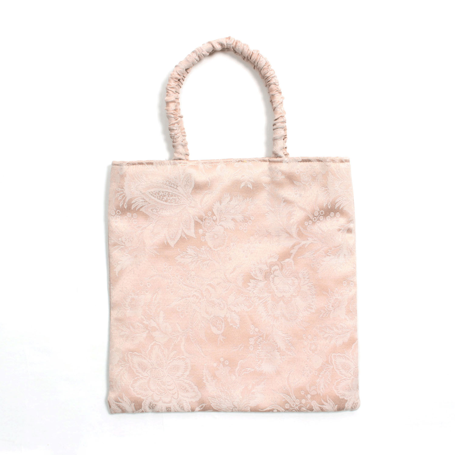 リボン刺繍 ピンク スクエアバッグ - 画像2