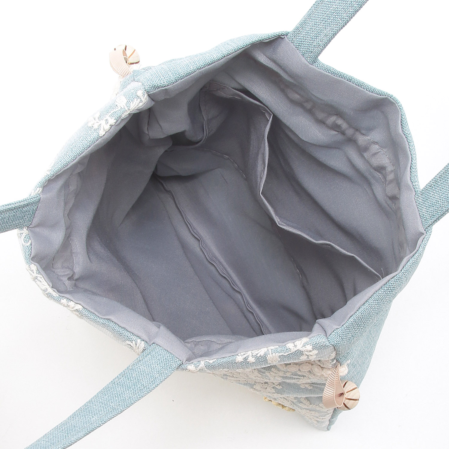 リボン刺繍フローリストシリーズ 巾着型バッグ - 画像6