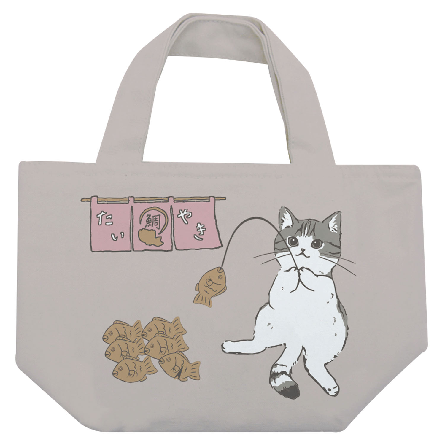 保冷ミニトートバッグ よもぎとたいやき BE