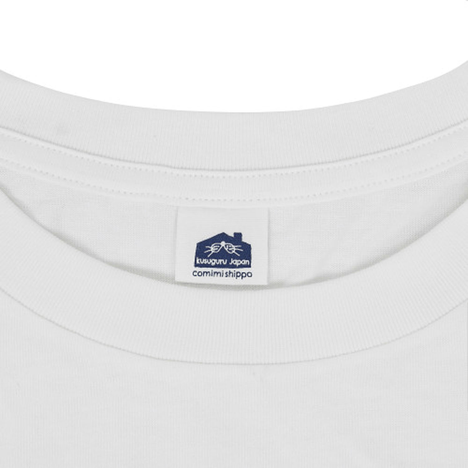 接触冷感 オフホワイトTシャツ ネコまるけ柄 - 画像3