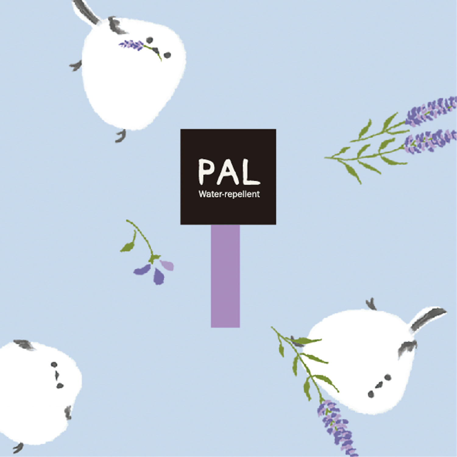 エコバッグM ラベンダーシマエナガ