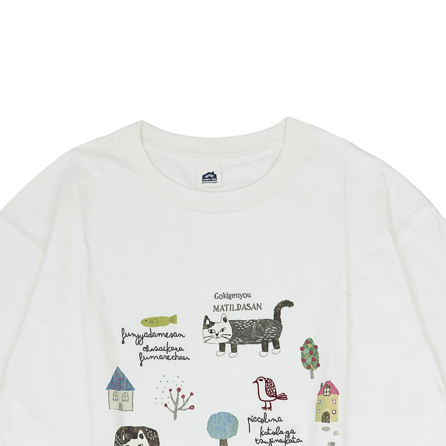 接触冷感 オフホワイトTシャツ マチルダさん柄 - 画像2