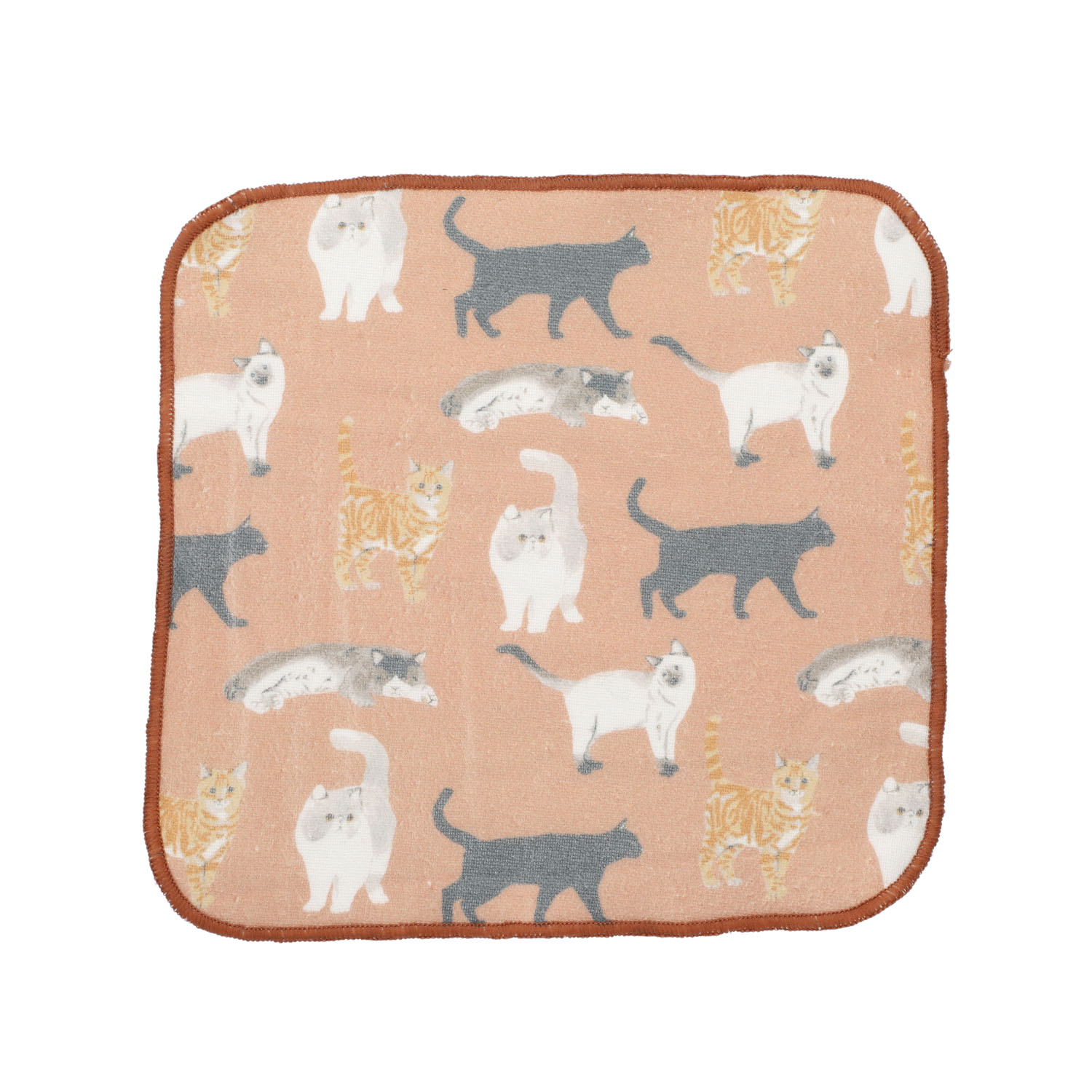 トリドリギャラリー ガーゼタオル メニーキャット オレンジ - 画像1