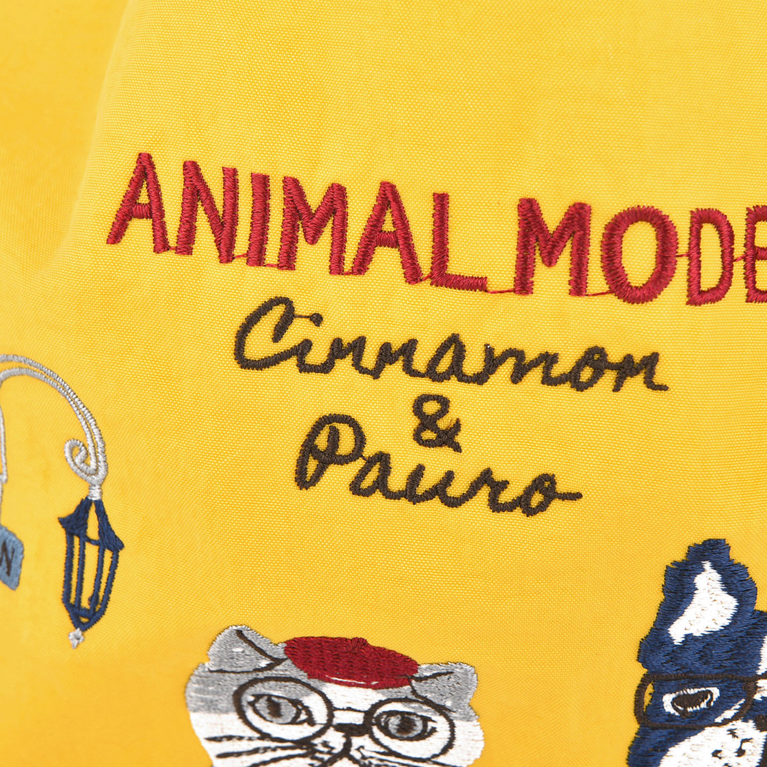 撥水加工刺繍ワッシャーバッグ M アニマルモード柄 - 画像5