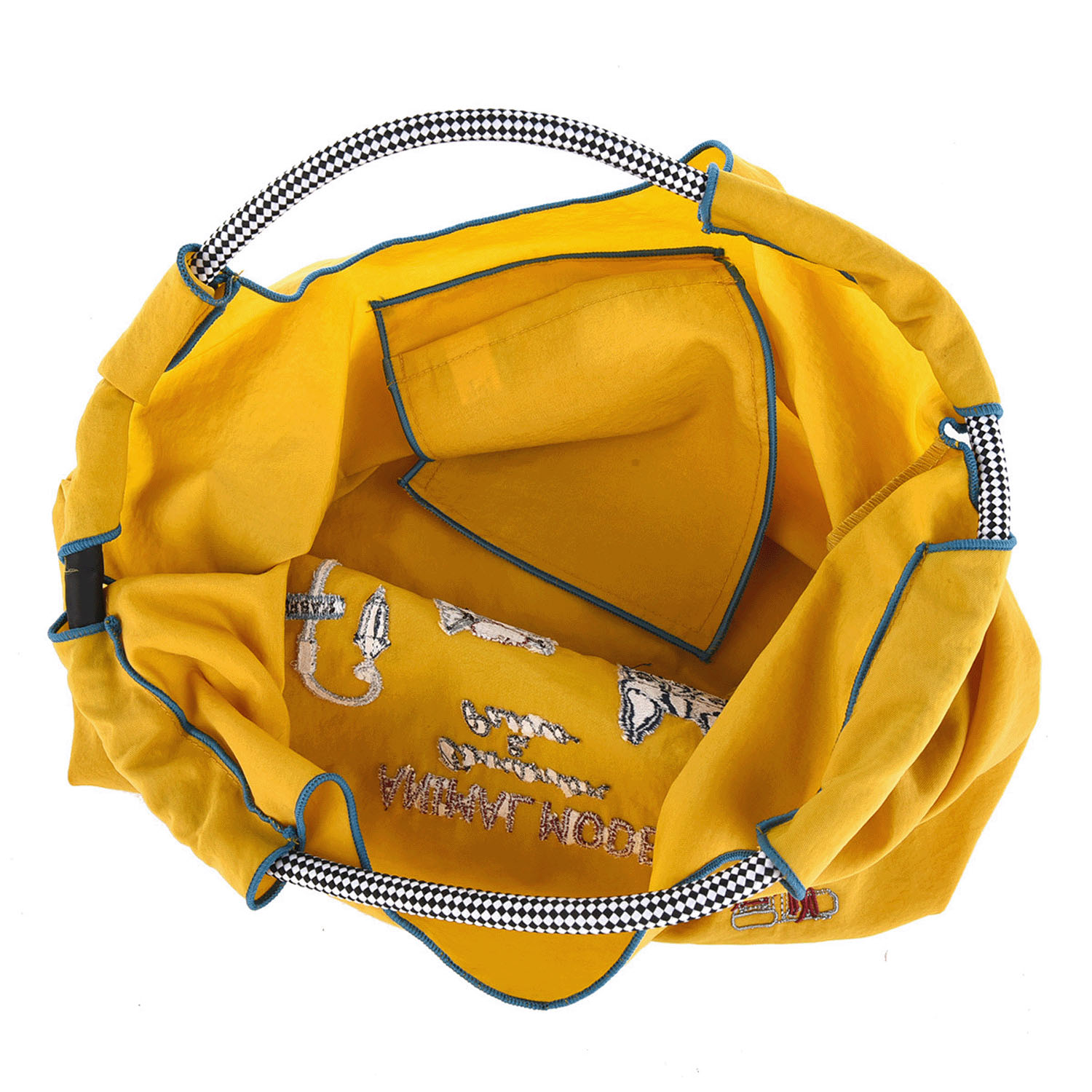 撥水加工刺繍ワッシャーバッグ M アニマルモード柄 - 画像9