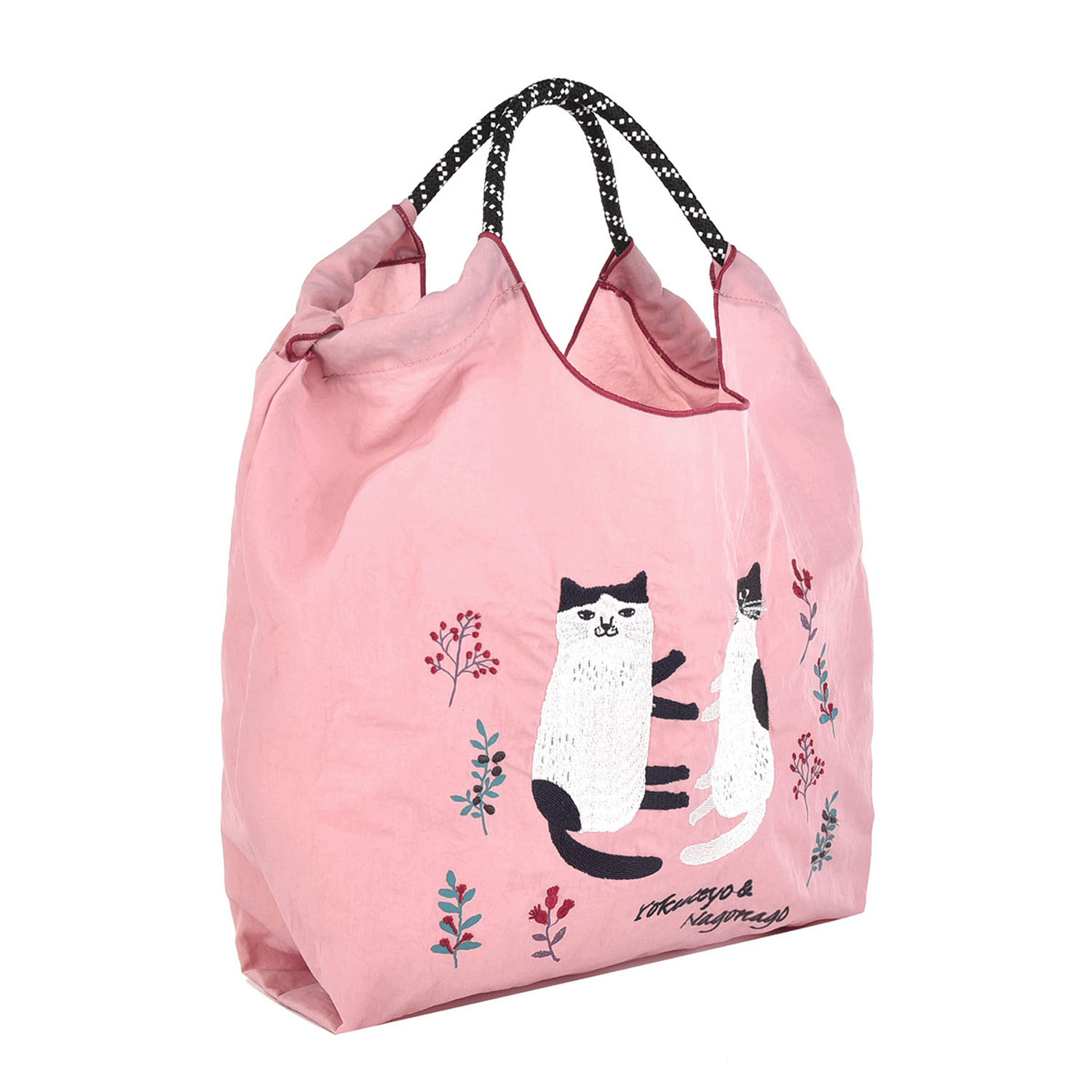 撥水加工刺繍ワッシャーバッグ M なごなごさん柄 - 画像12