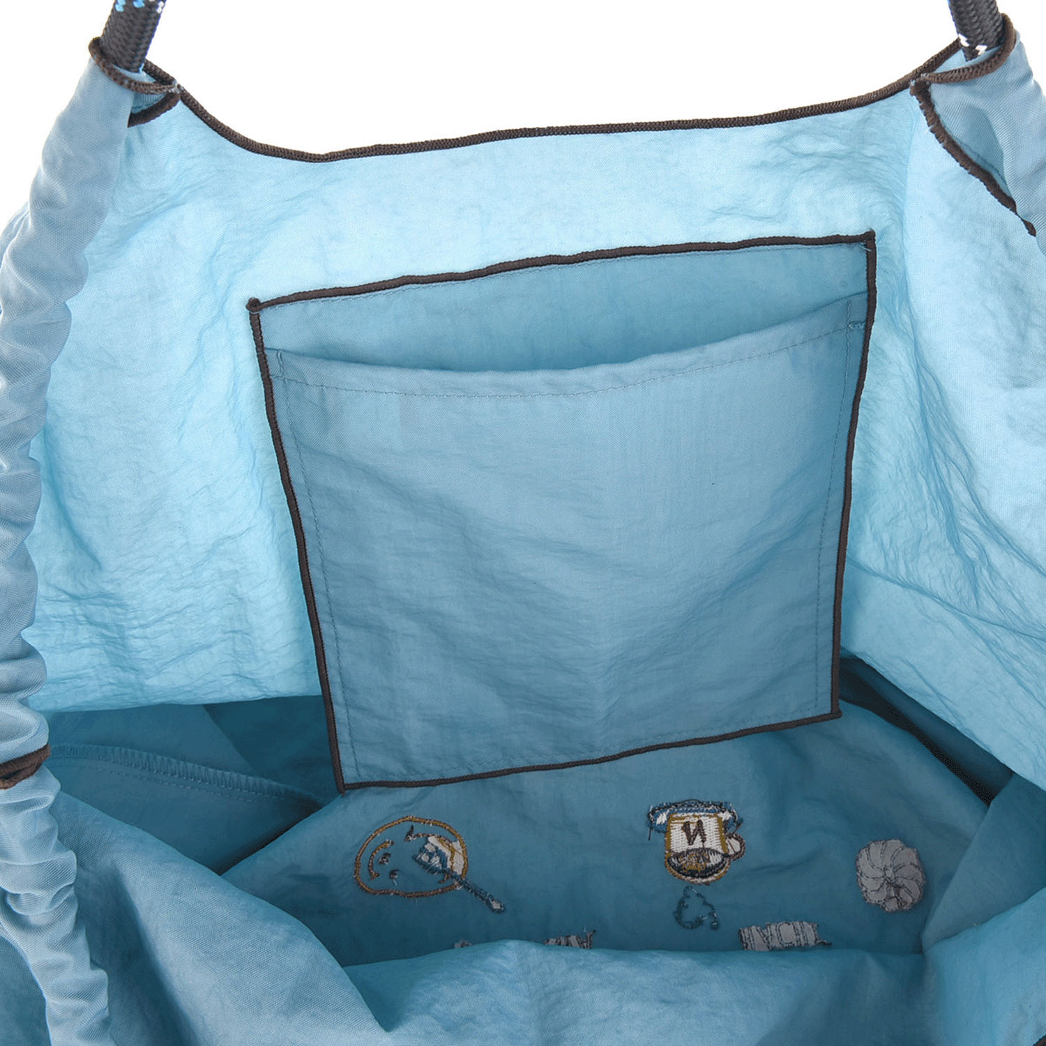 撥水加工刺繍ワッシャーバッグ L ネコまるけ柄 - 画像20