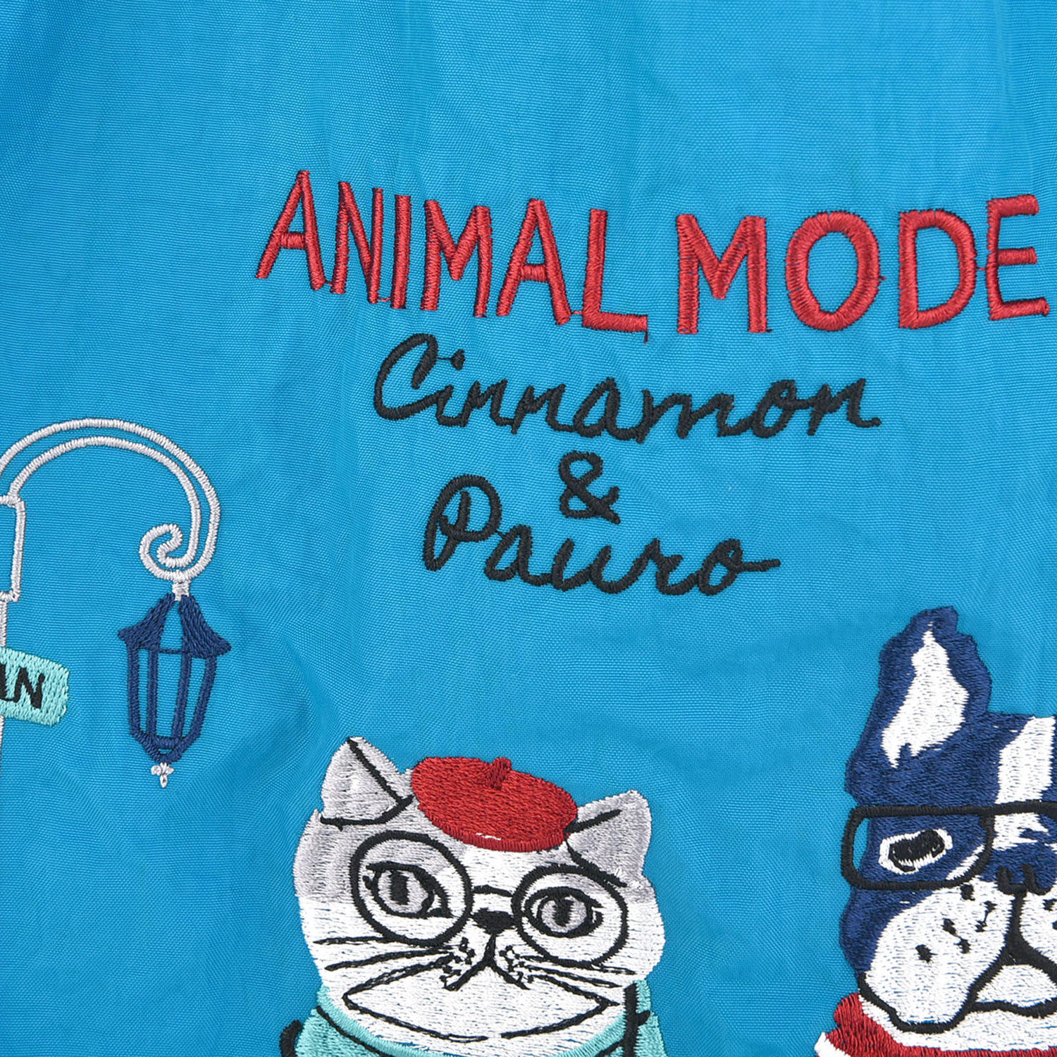 撥水加工刺繍ワッシャーバッグ L アニマルモード柄 - 画像17