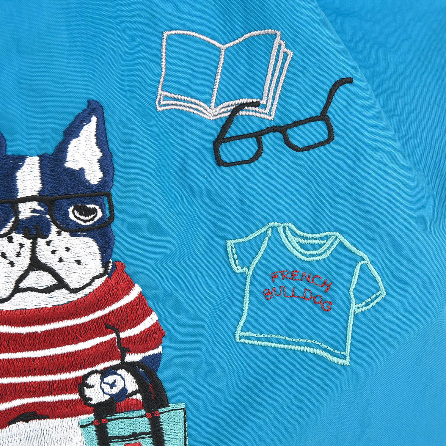 撥水加工刺繍ワッシャーバッグ L アニマルモード柄 - 画像18