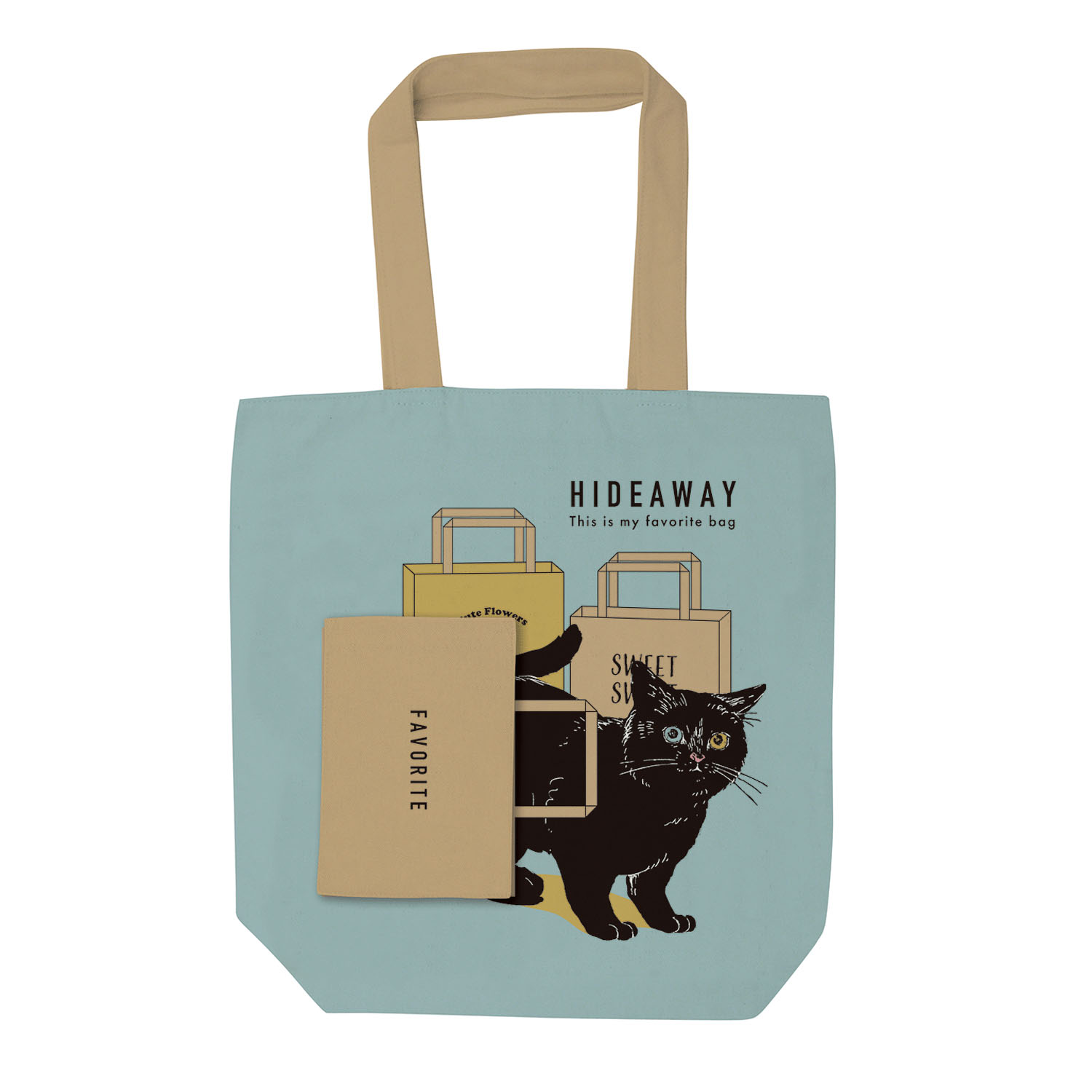 前ポケット付きトートバッグ レオン紙袋 - 画像1