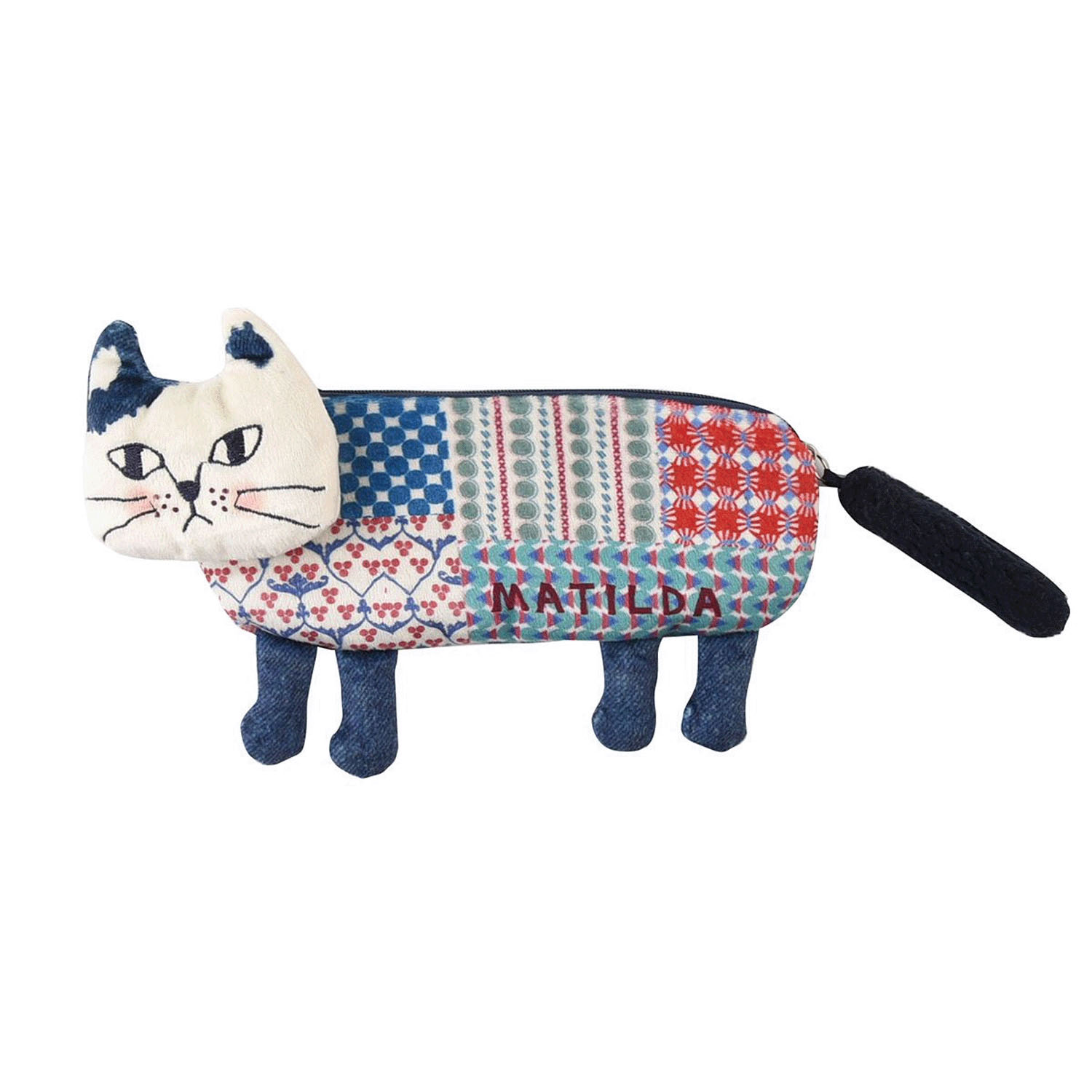 ごきげんようマチルダさん ダイカットポーチ ブルー系 - 画像1