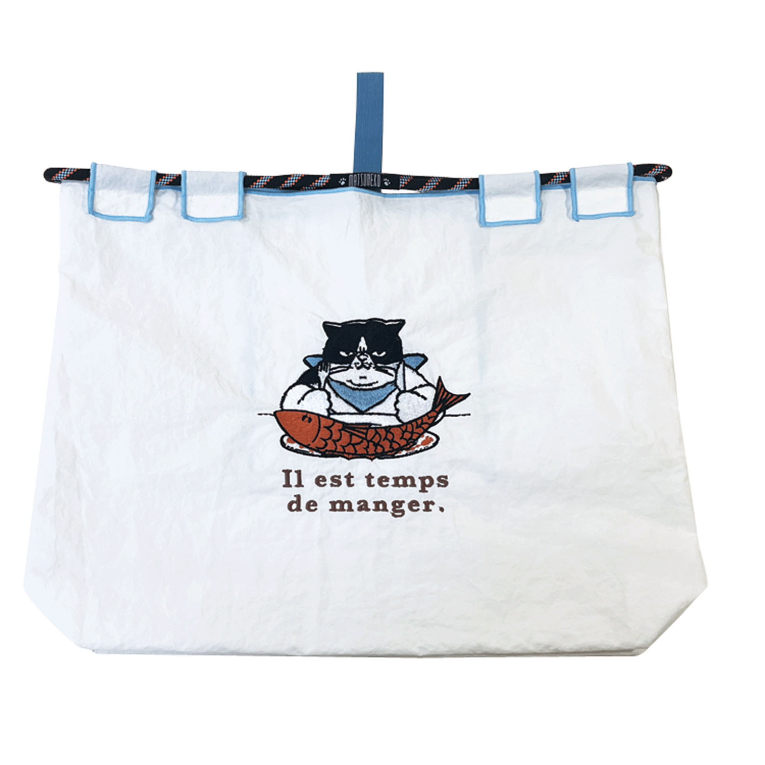 刺繍バッグM マツネコ魚 - 画像1