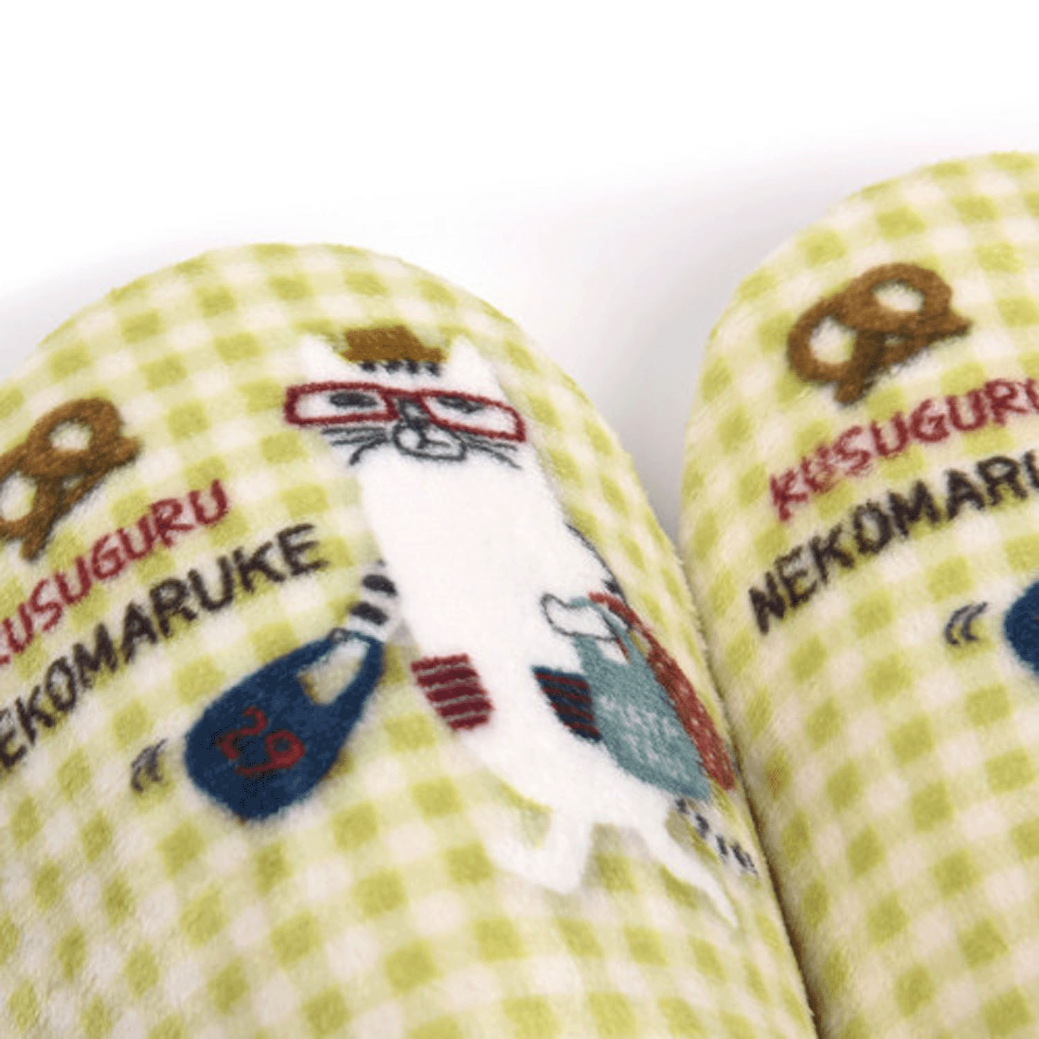 モケモケットサンゴマイヤー ルームシューズ ネコまるけ - 画像3