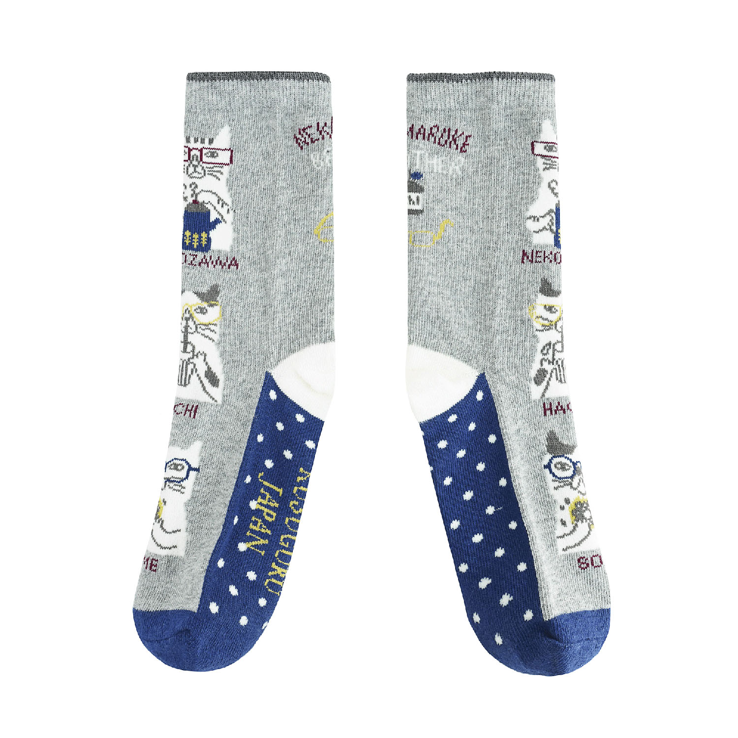 ジャガード靴下 レギュラータイプ ネコまるけ柄 - 画像8