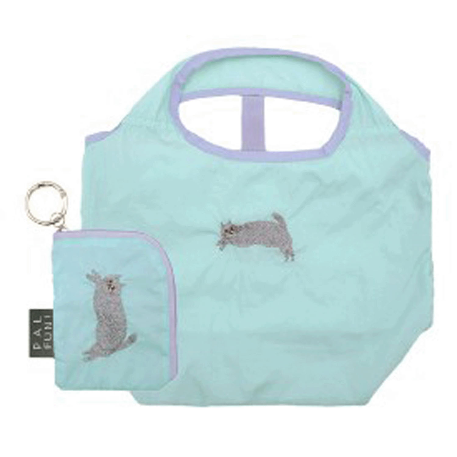 ポーチ付ミニエコバッグ ジャンプミュー ミント - 画像1