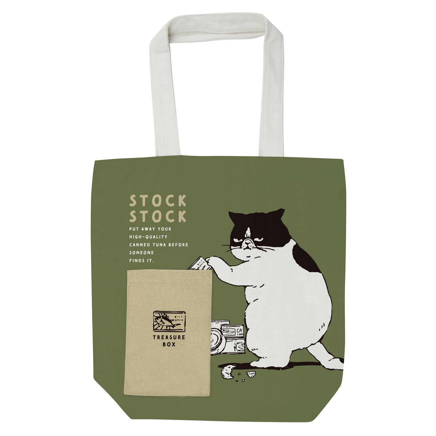 前ポケットトートバッグ マツネコ - 画像1