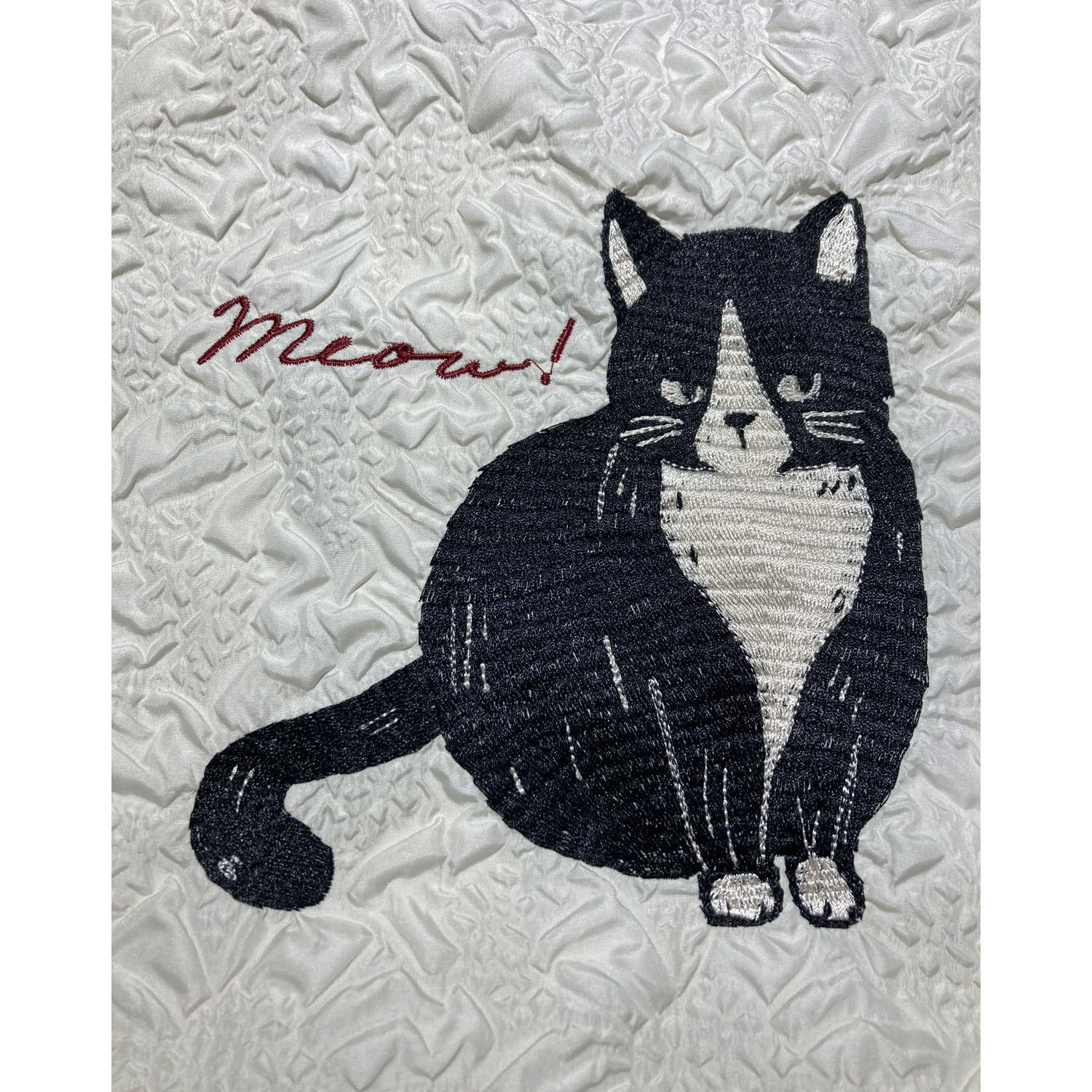 【エトワール海渡限定】ザックリこなれ感バッグ はちわれ猫 アイボリー - 画像3