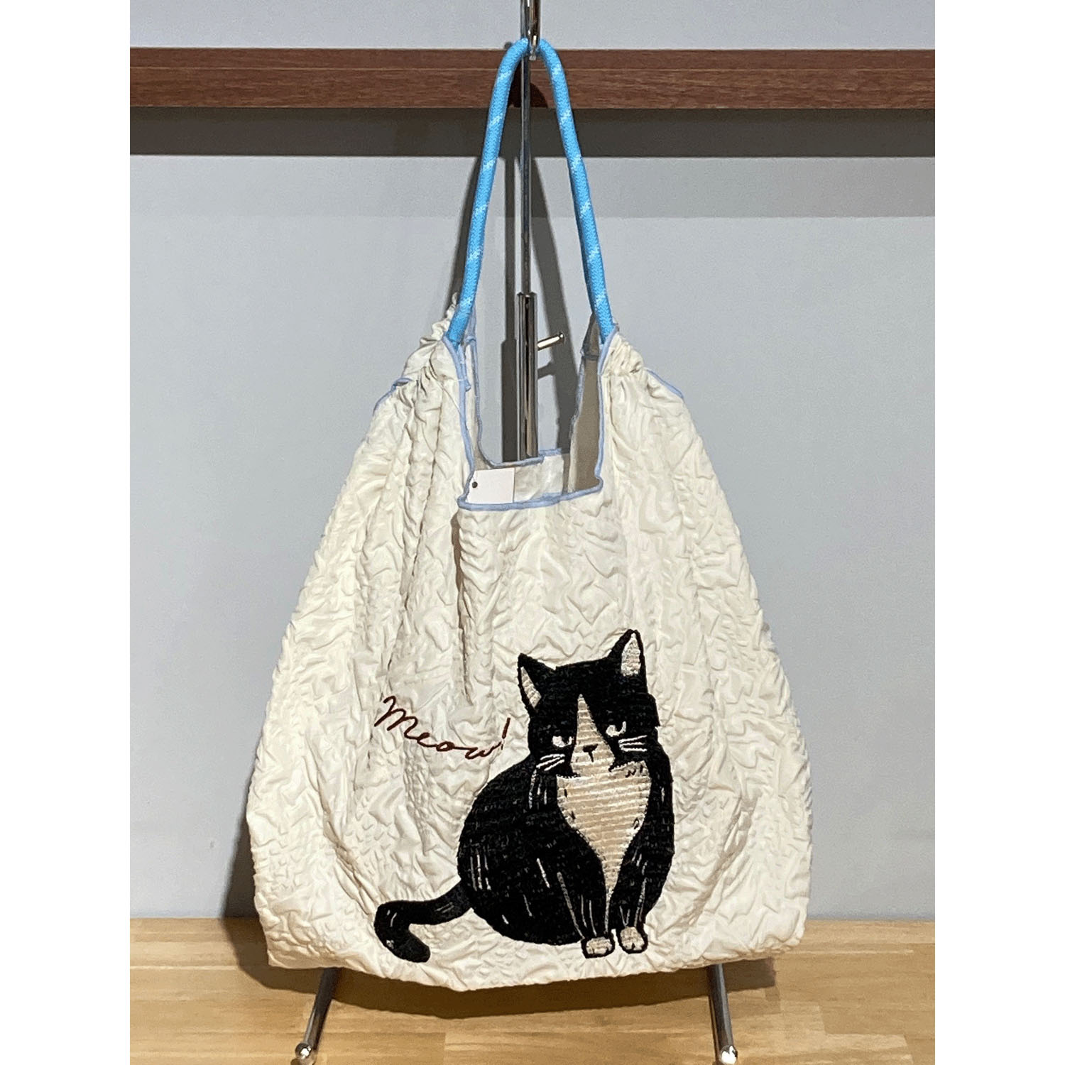 【エトワール海渡限定】ザックリこなれ感バッグ はちわれ猫 アイボリー - 画像1