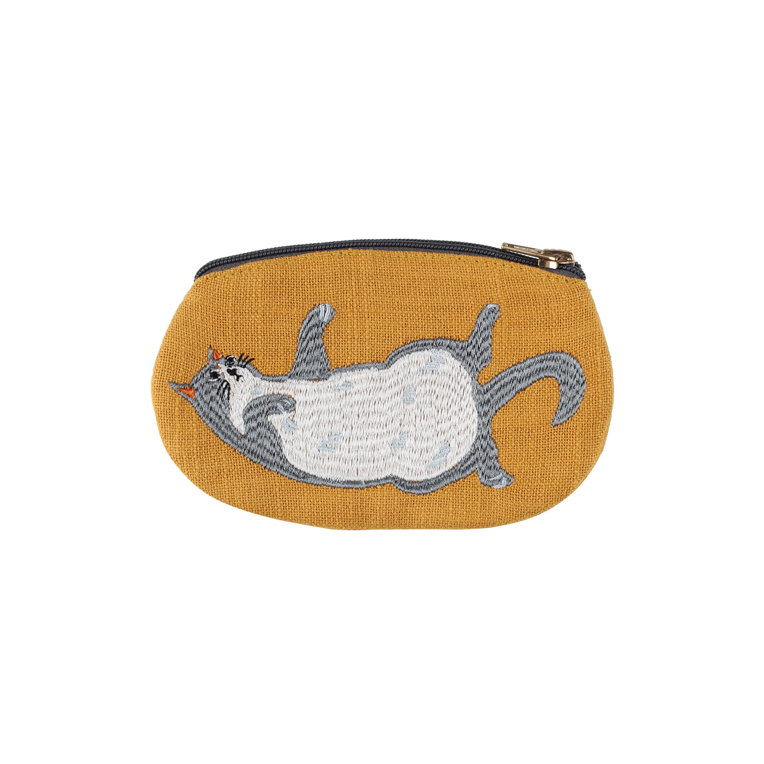 ouaf ouaf ＆ miaou marche ししゅうポーチ ハチワレ - 画像1