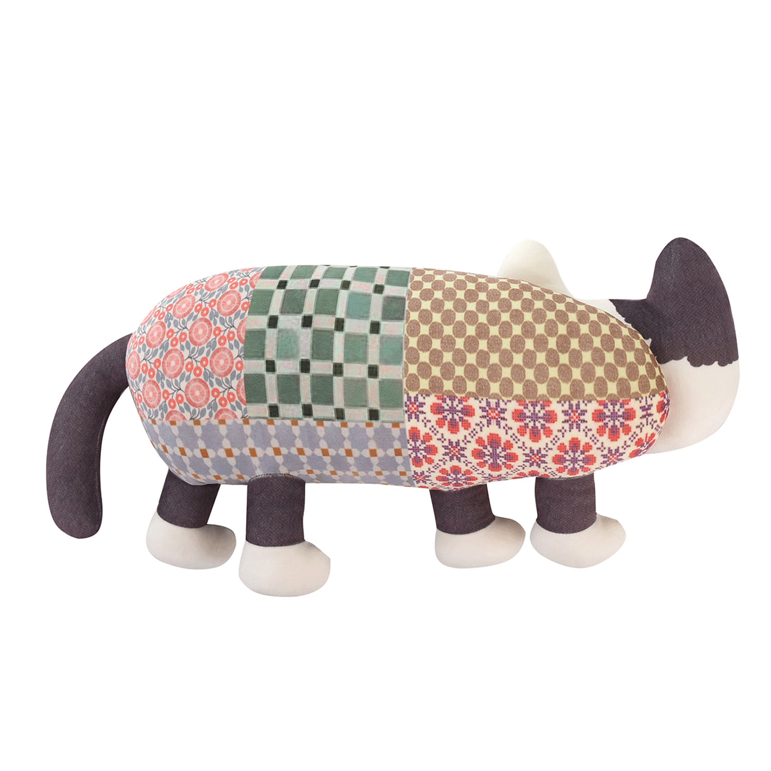 【01／ベーシック、02／BR系チェック、03／BL系チェック】パフモチ ぬいぐるみクッション マチルダさん - 画像4