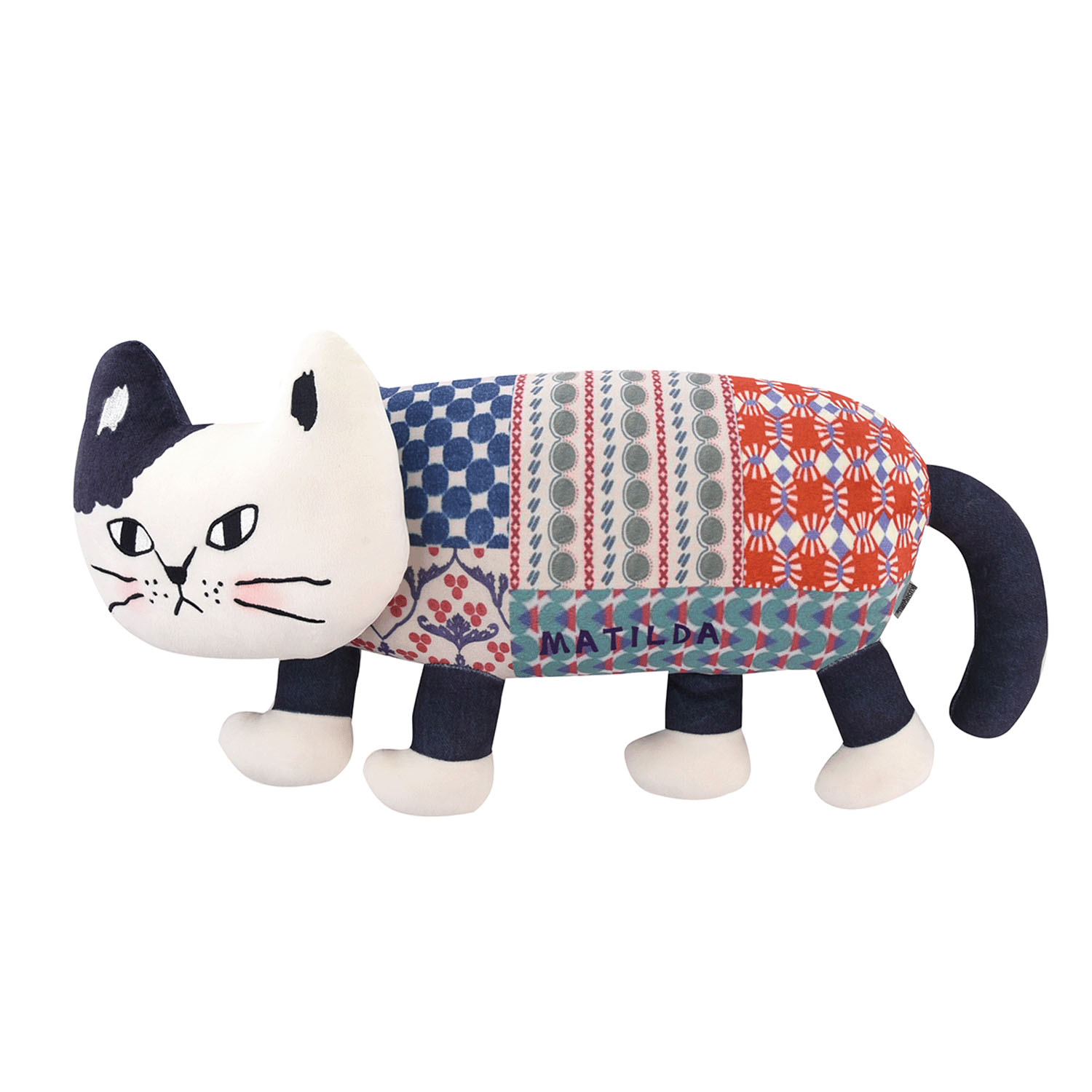 【01／ベーシック、02／BR系チェック、03／BL系チェック】パフモチ ぬいぐるみクッション マチルダさん - 画像6