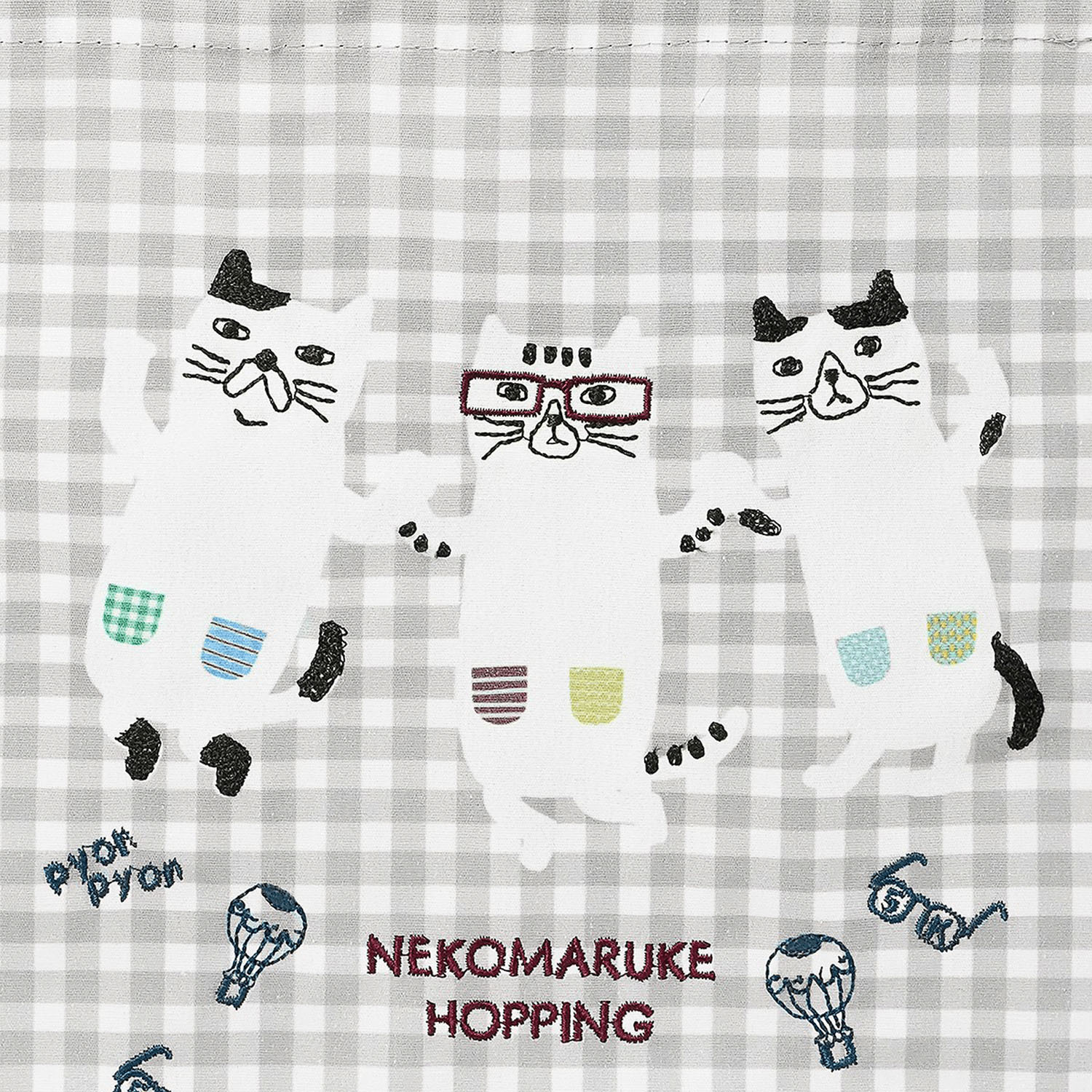 巾着バッグ ネコまるけ - 画像3