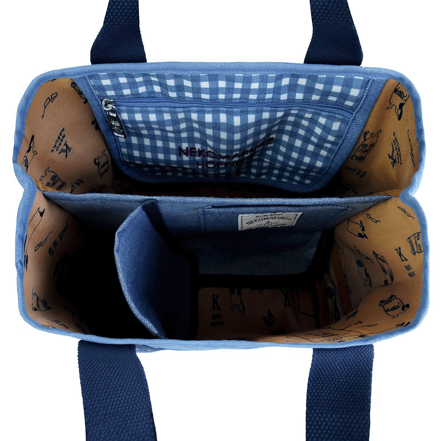 蓋付き仕切りトートS ネコまるけ - 画像16