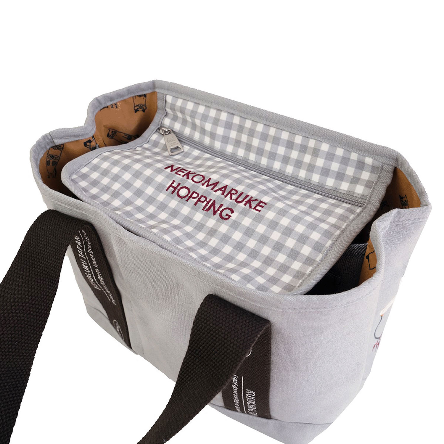 蓋付き仕切りトートS ネコまるけ - 画像8