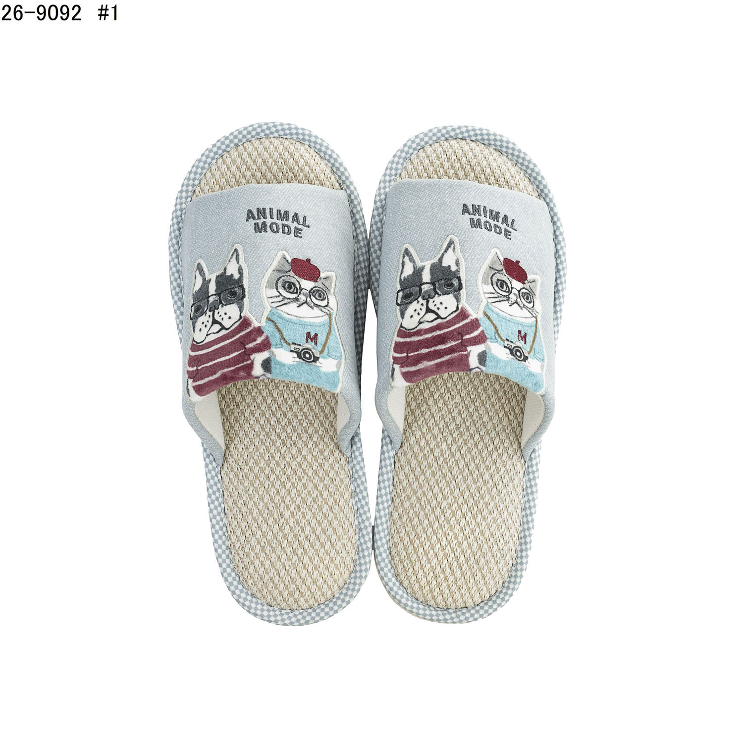 棉麻スリッパ アニマルモード - 画像2