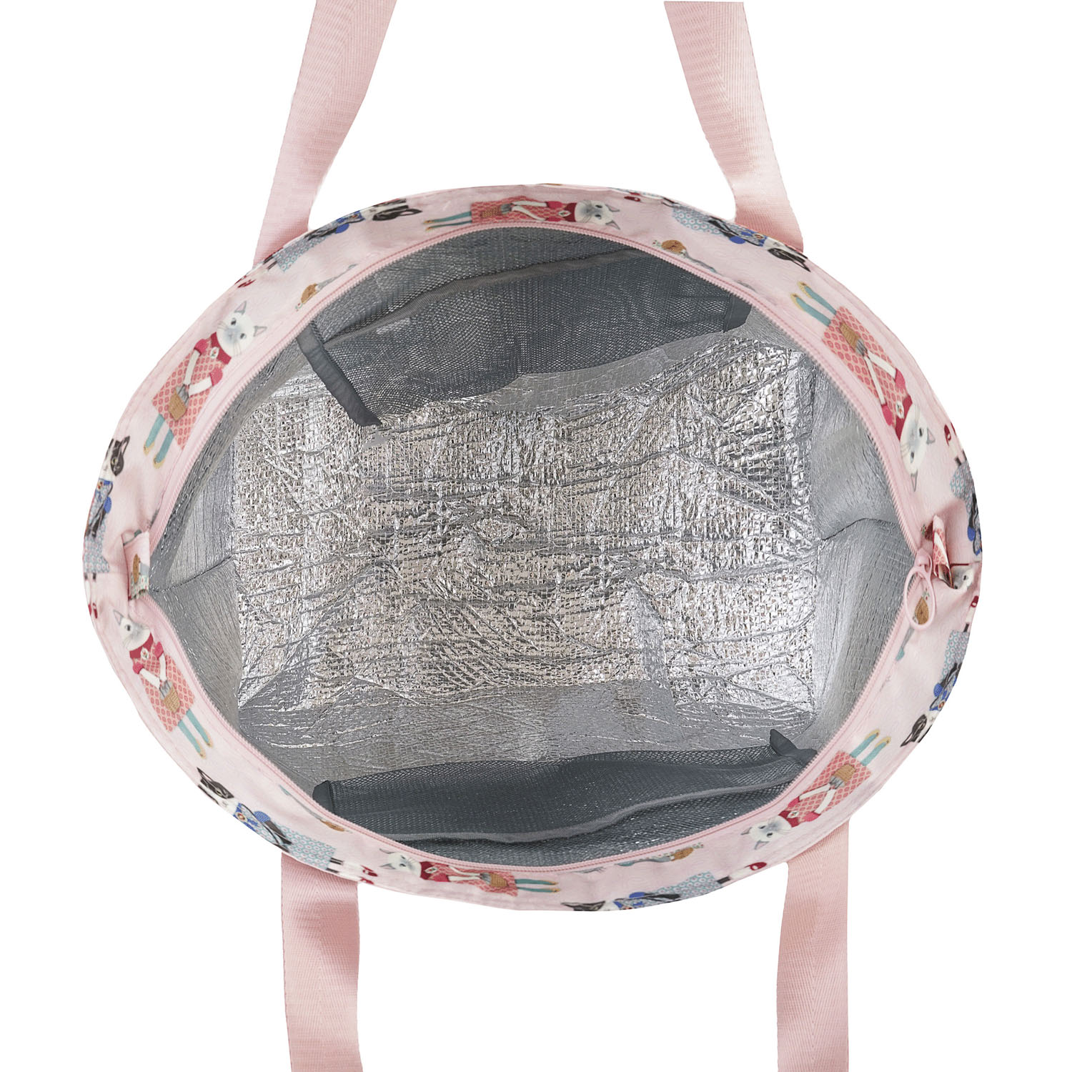 アルミ保冷保温 トートバッグ おめかしさん柄 - 画像6