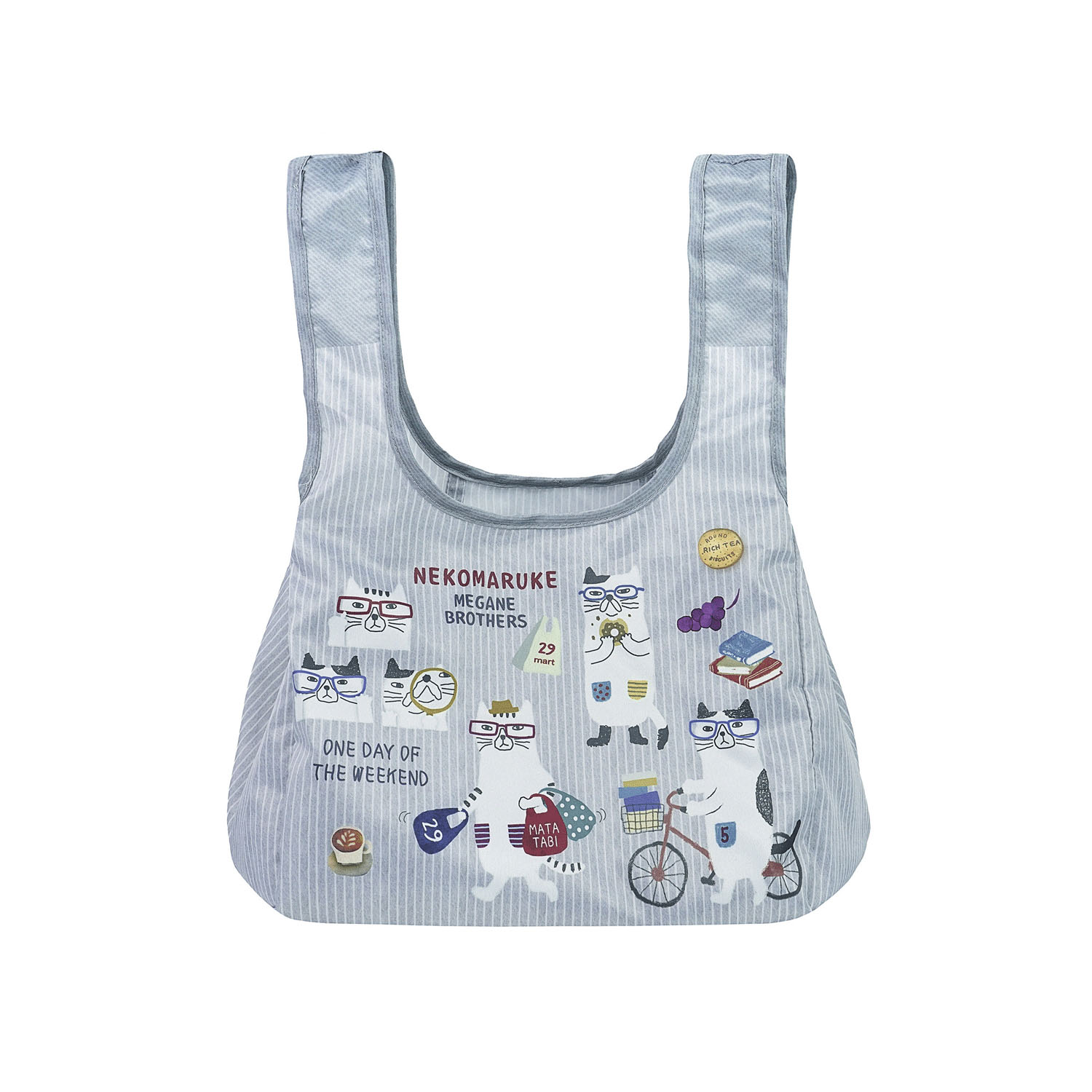 コンビニエコバッグ  ネコまるけ柄 - 画像4