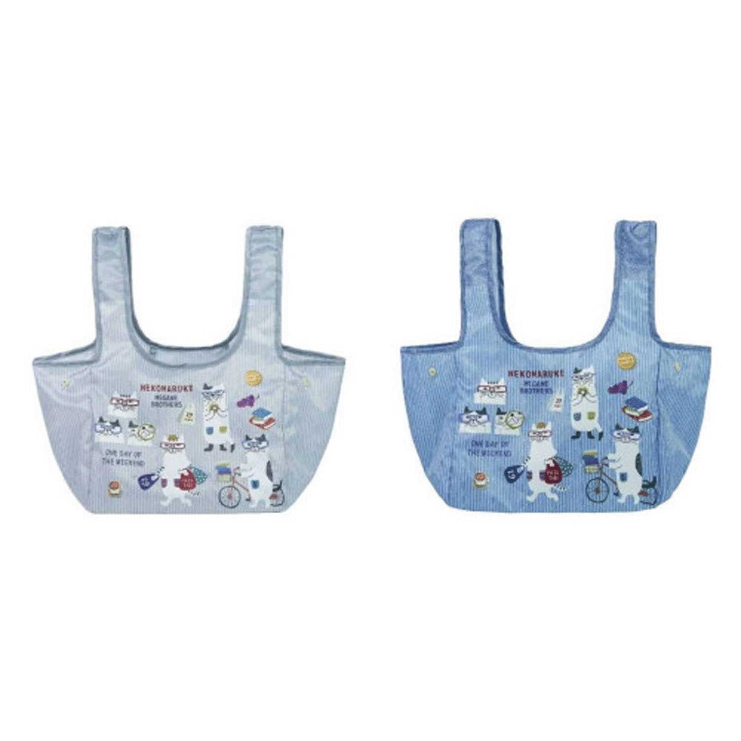 コンビニエコバッグ  ネコまるけ柄