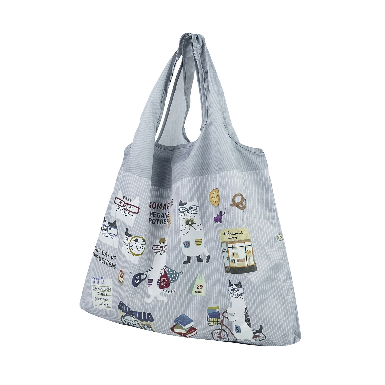 エコバッグ（Lサイズ） ネコまるけ柄 - 画像2