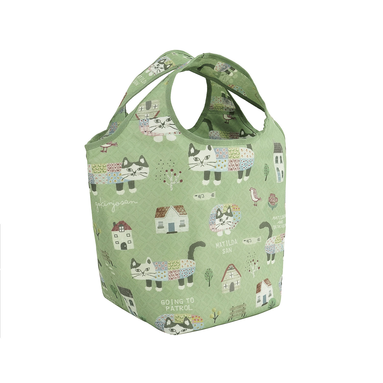 シルバー保冷保温 折り畳みエコバッグ（Sサイズ） マチルダさん柄 - 画像9