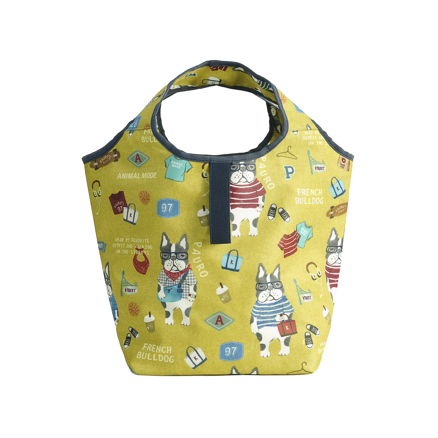 シルバー保冷保温 折り畳みエコバッグ（Sサイズ） パウロ柄 - 画像4