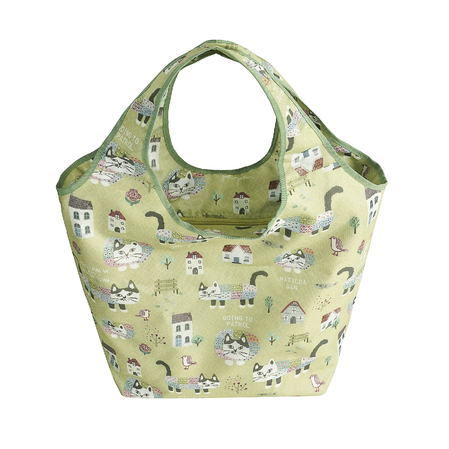 シルバー保冷保温 折り畳みエコバッグ（Lサイズ） マチルダさん柄 - 画像5