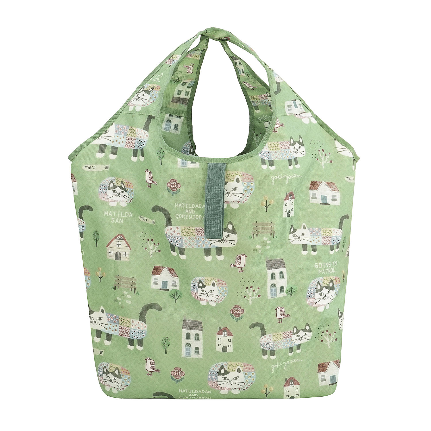 シルバー保冷保温 折り畳みエコバッグ（Lサイズ） マチルダさん柄 - 画像10