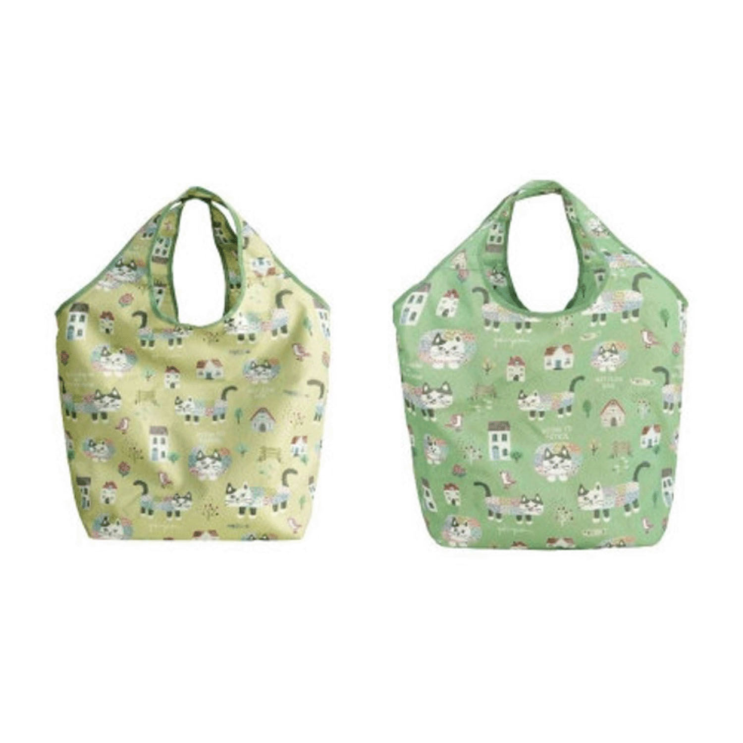 シルバー保冷保温 折り畳みエコバッグ（Lサイズ） マチルダさん柄 - 画像1