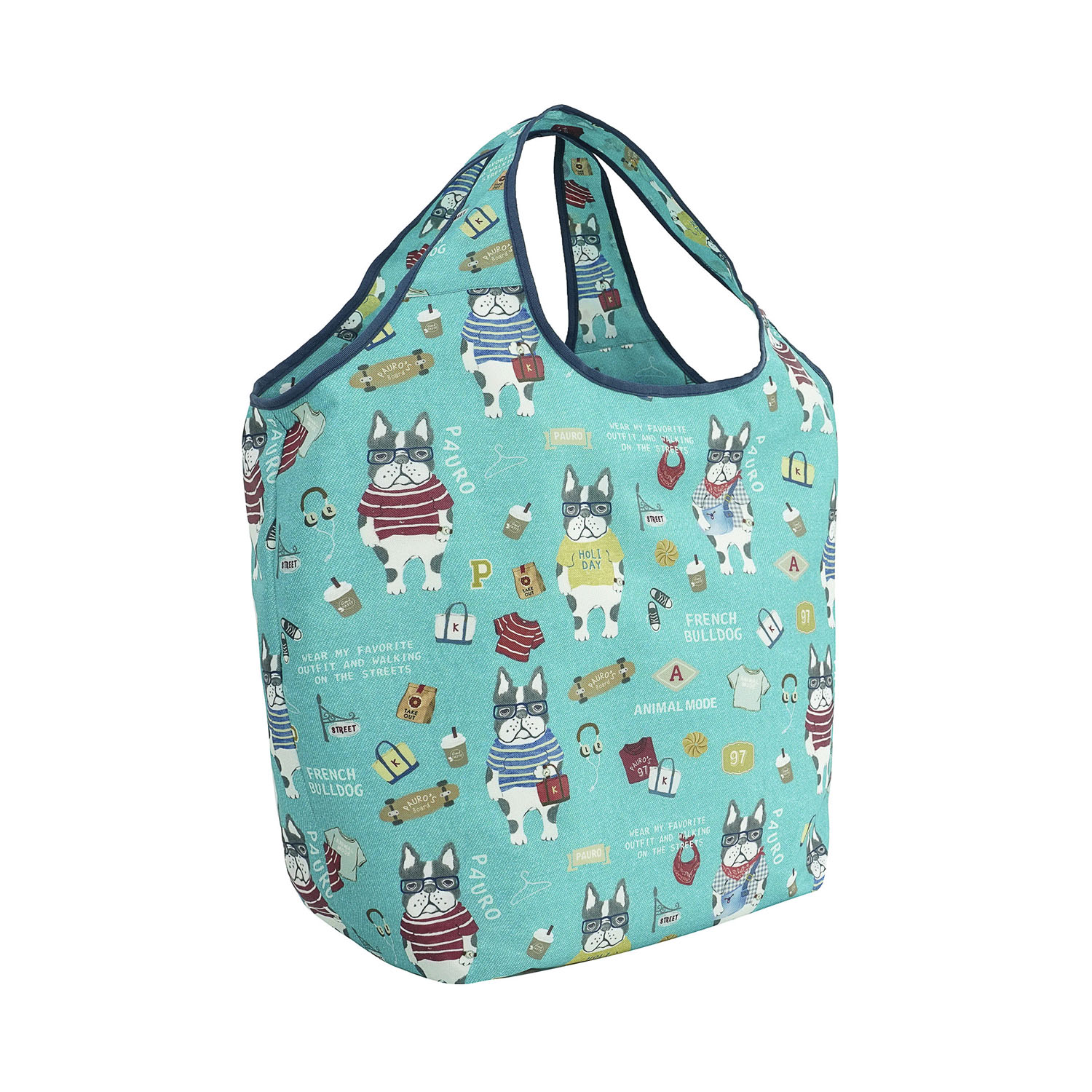 シルバー保冷保温 折り畳みエコバッグ（Lサイズ） ネパウロ柄 - 画像9