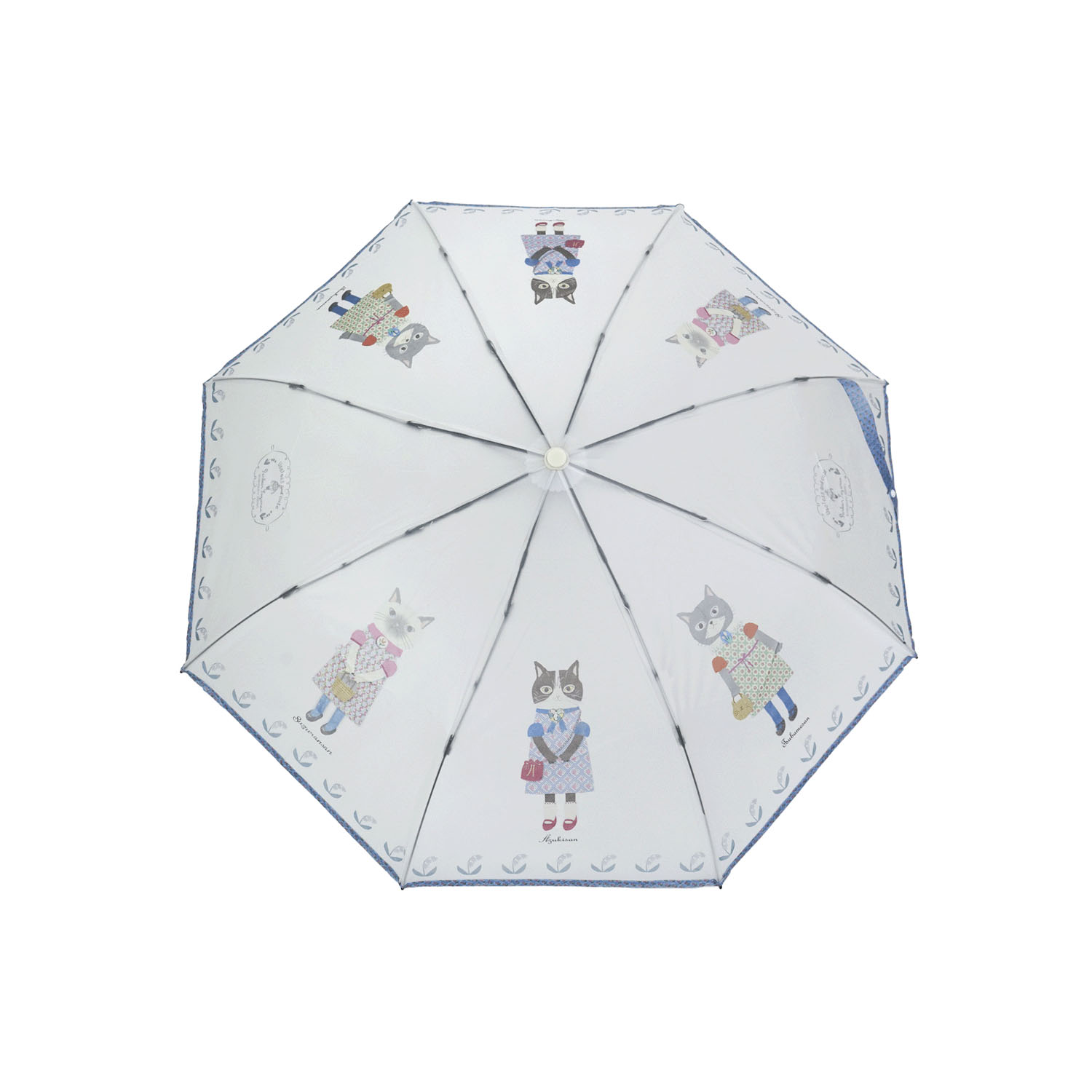 ビニール折りたたみ傘 パーラーすずらん堂柄 - 画像2